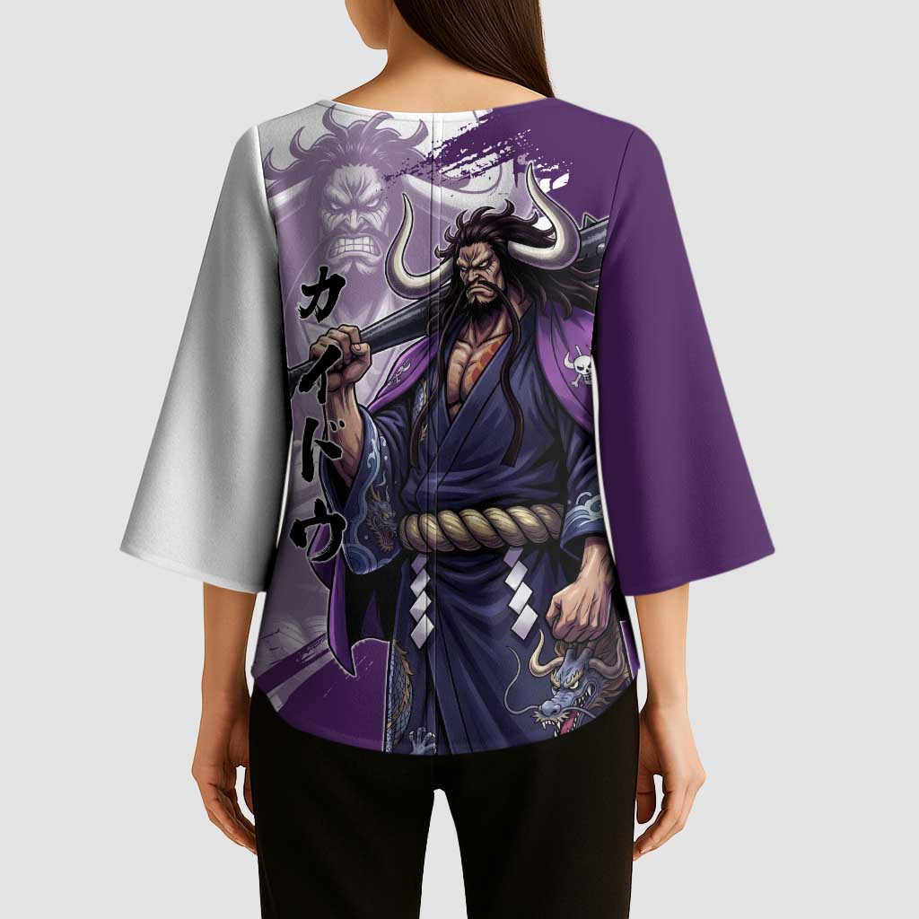 Kaido Anime Kimono Sleeve Blouse One Piece Oni Warlord Graphic
