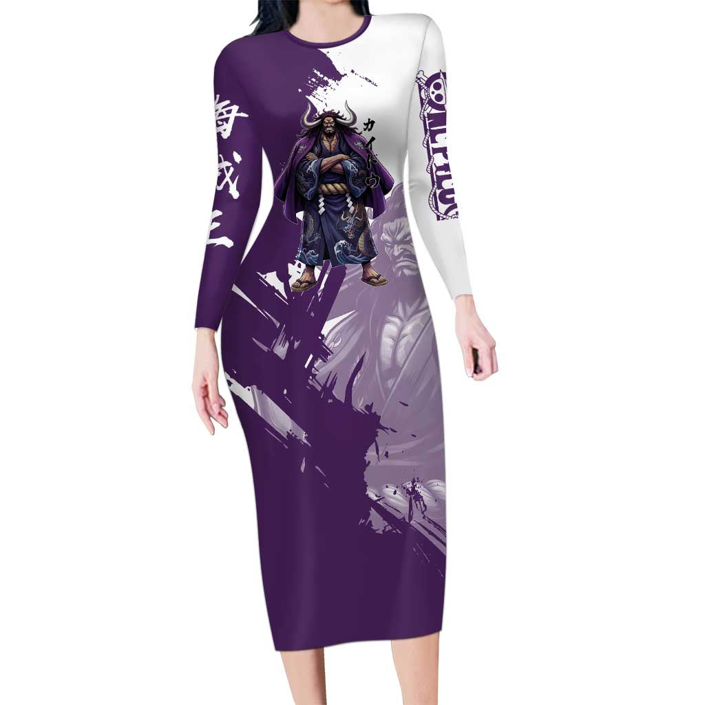 Kaido Anime Long Sleeve Bodycon Dress One Piece Oni Warlord Graphic
