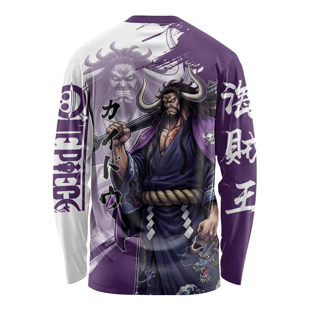 Kaido Anime Long Sleeve Shirt One Piece Oni Warlord Graphic