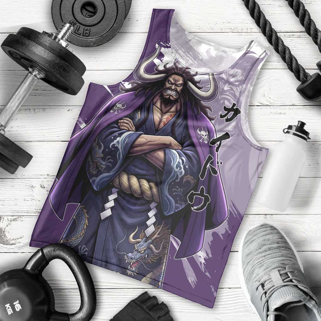 Kaido Anime Men Tank Top One Piece Oni Warlord Graphic