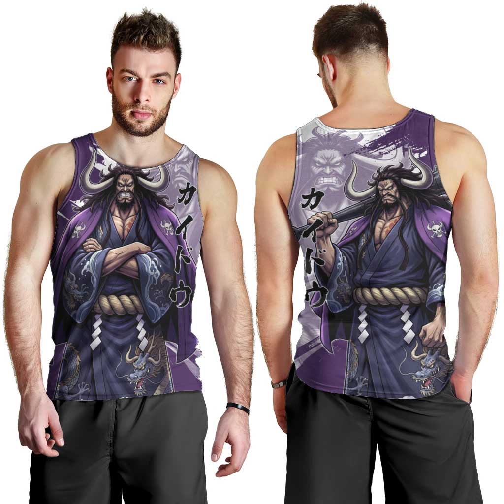 Kaido Anime Men Tank Top One Piece Oni Warlord Graphic