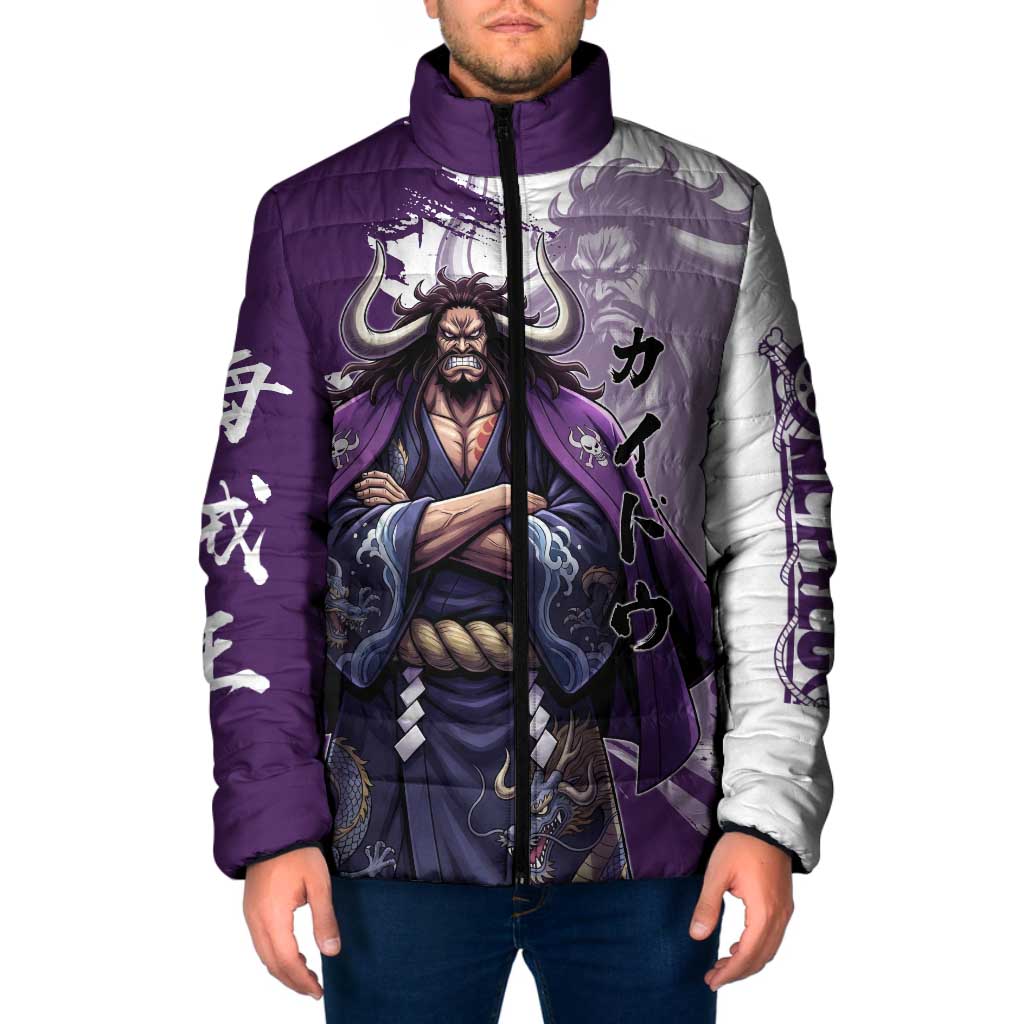 Kaido Anime Padded Jacket One Piece Oni Warlord Graphic