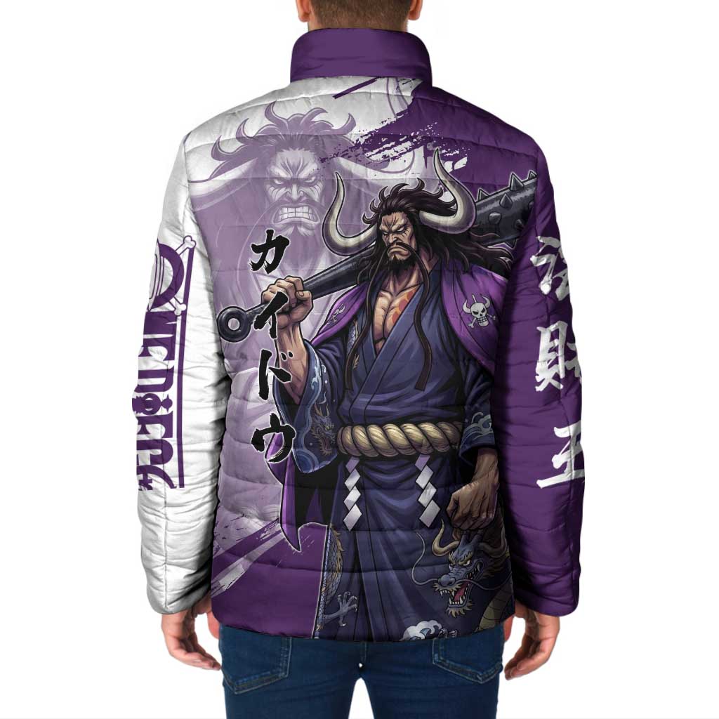 Kaido Anime Padded Jacket One Piece Oni Warlord Graphic