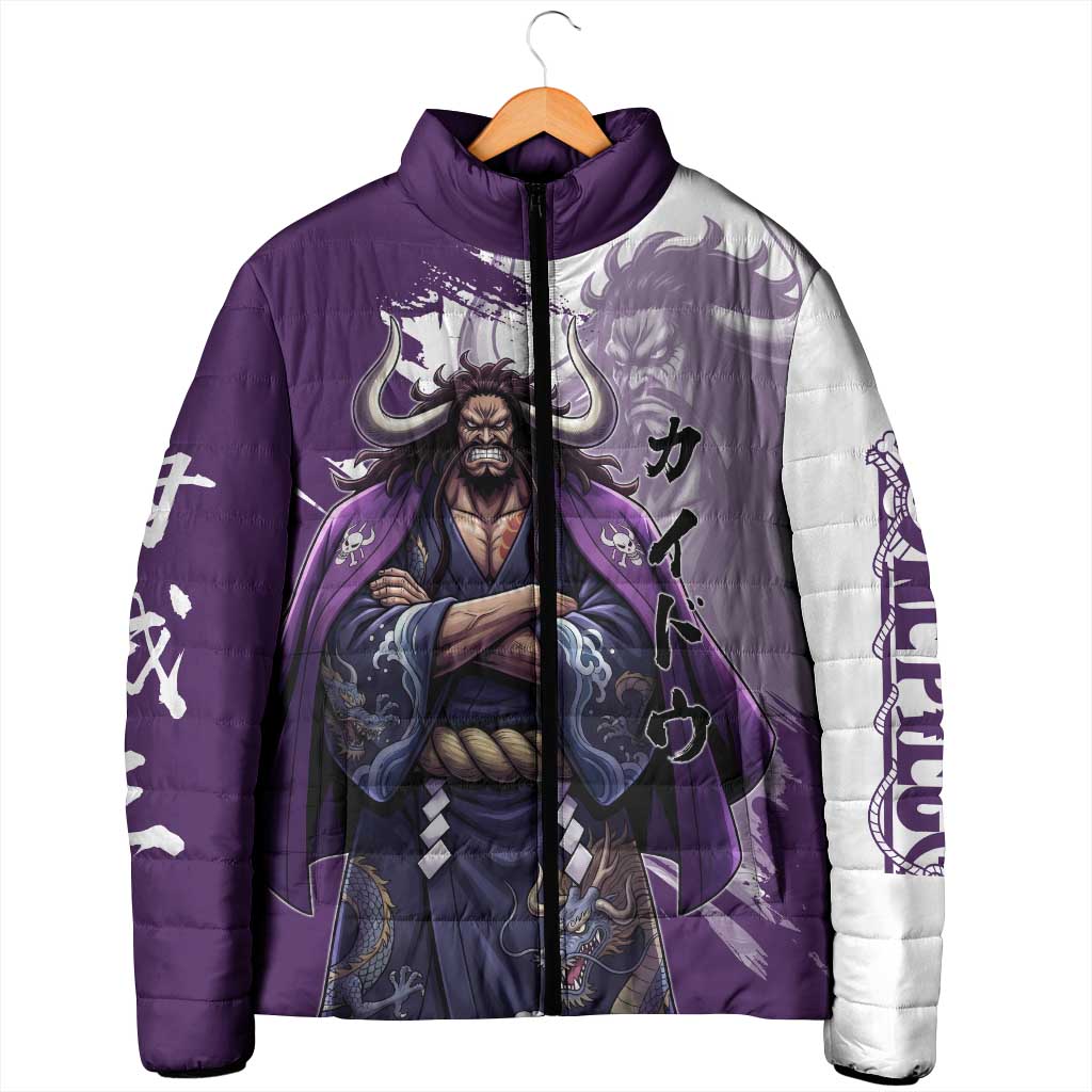 Kaido Anime Padded Jacket One Piece Oni Warlord Graphic