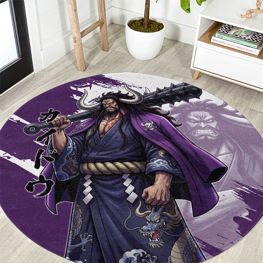 Kaido Anime Round Carpet One Piece Oni Warlord Graphic