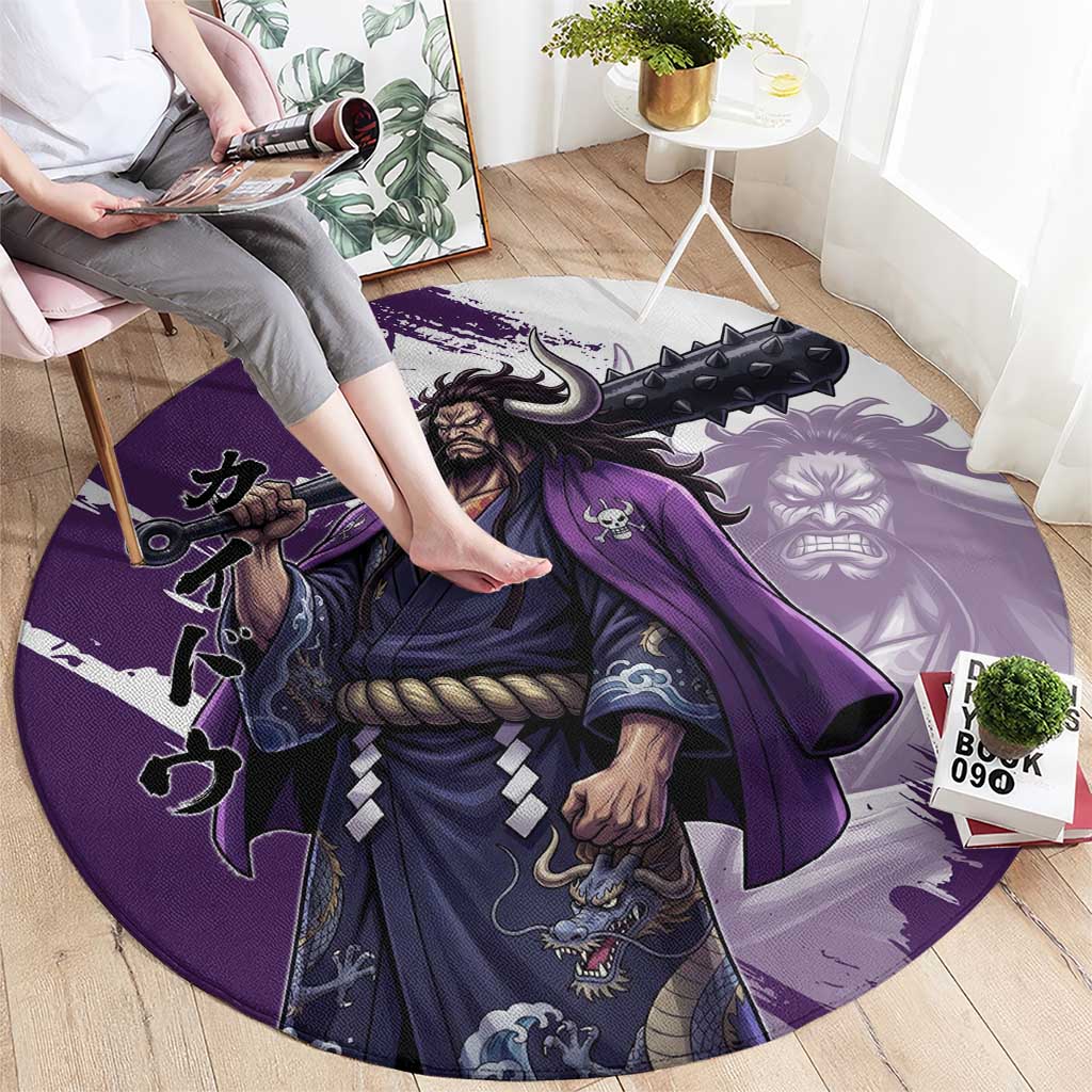 Kaido Anime Round Carpet One Piece Oni Warlord Graphic