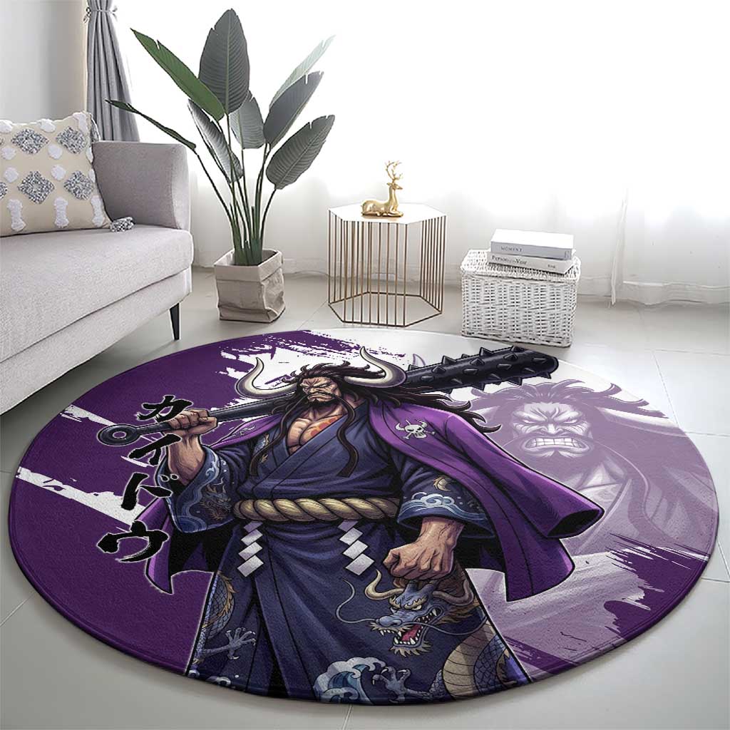 Kaido Anime Round Carpet One Piece Oni Warlord Graphic