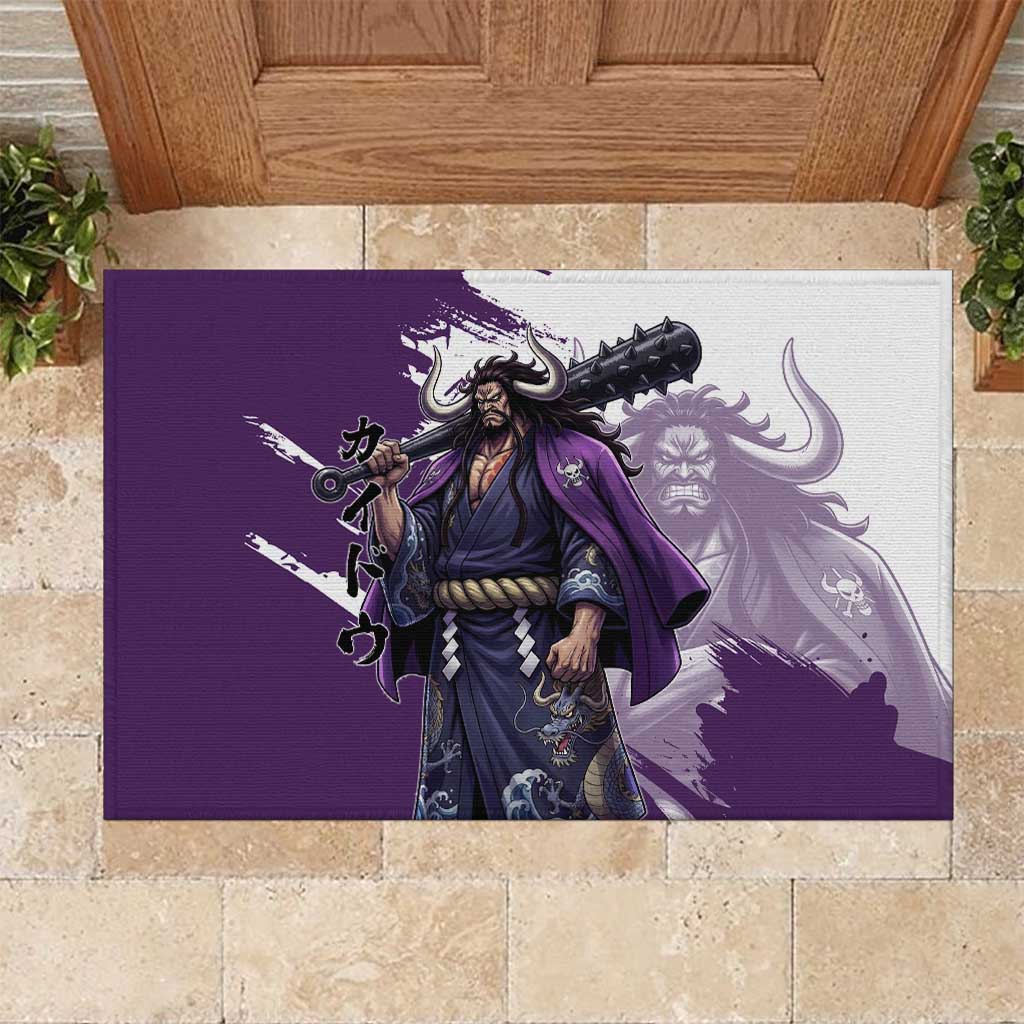 Kaido Anime Rubber Doormat One Piece Oni Warlord Graphic