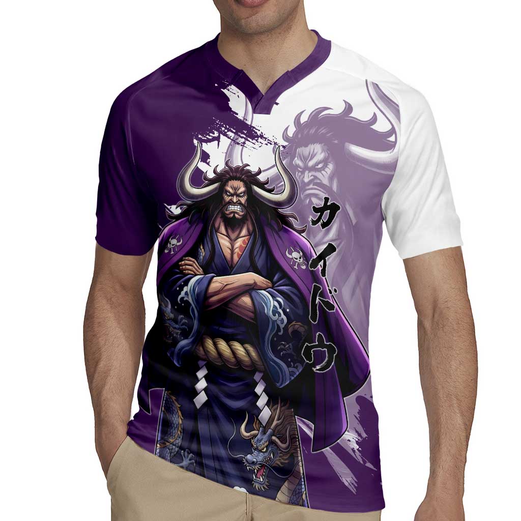 Kaido Anime Rugby Jersey One Piece Oni Warlord Graphic