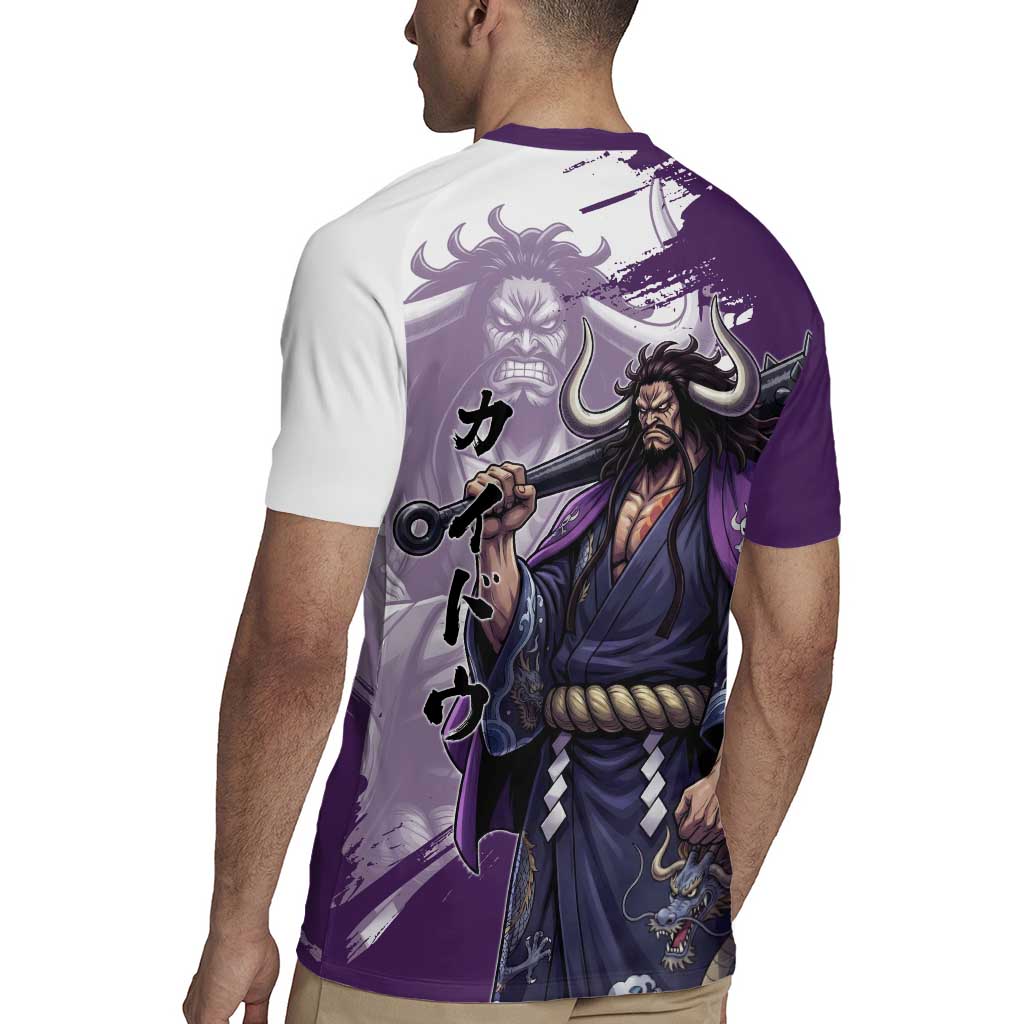 Kaido Anime Rugby Jersey One Piece Oni Warlord Graphic