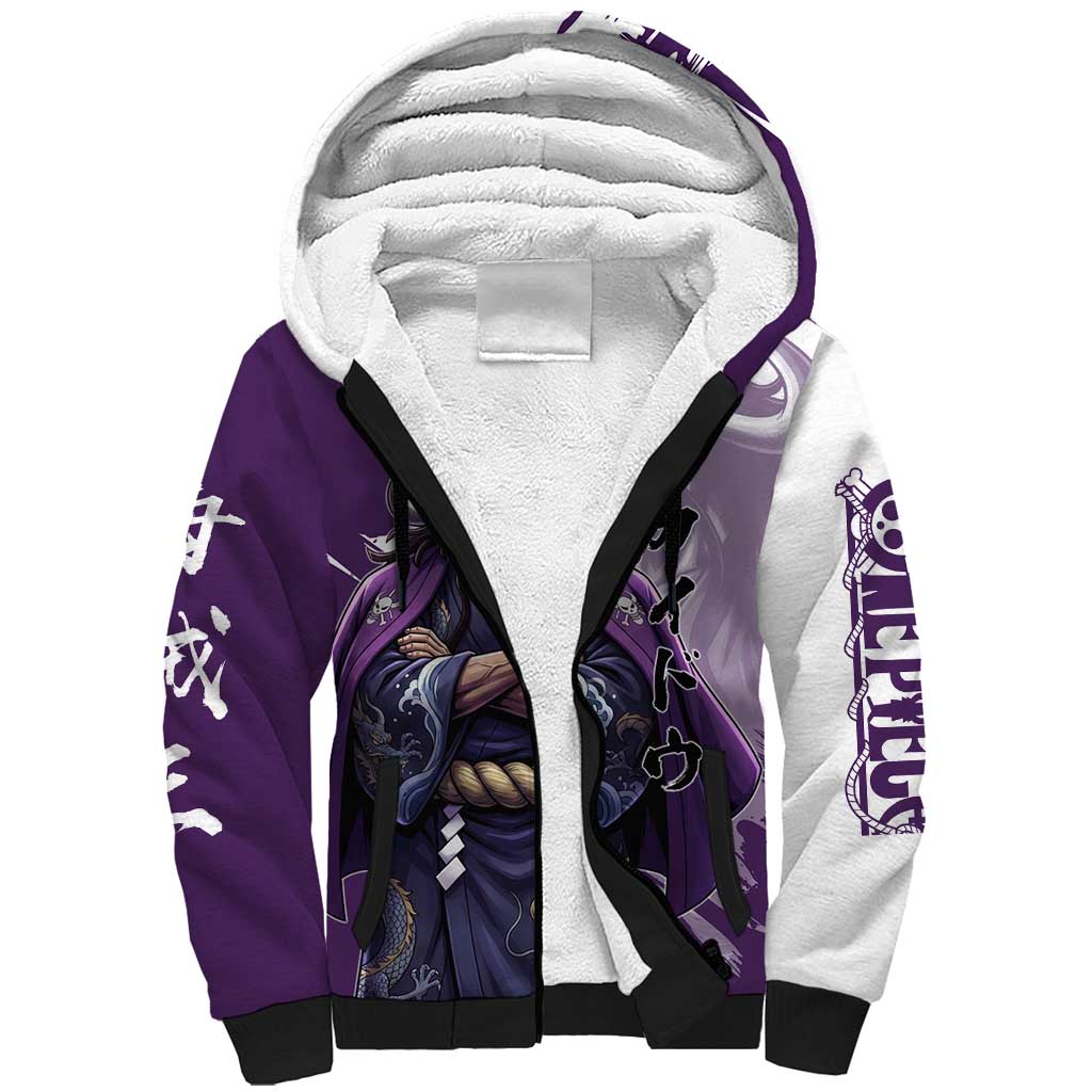 Kaido Anime Sherpa Hoodie One Piece Oni Warlord Graphic