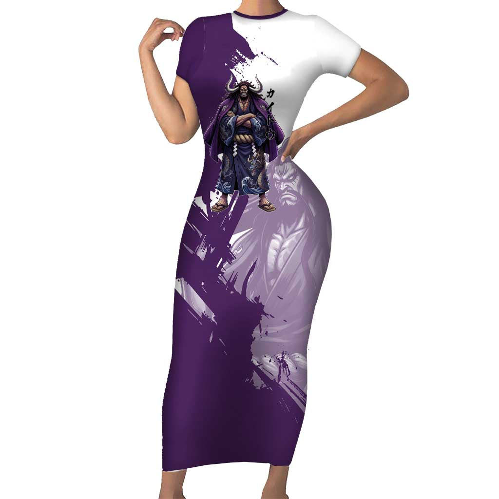 Kaido Anime Short Sleeve Bodycon Dress One Piece Oni Warlord Graphic
