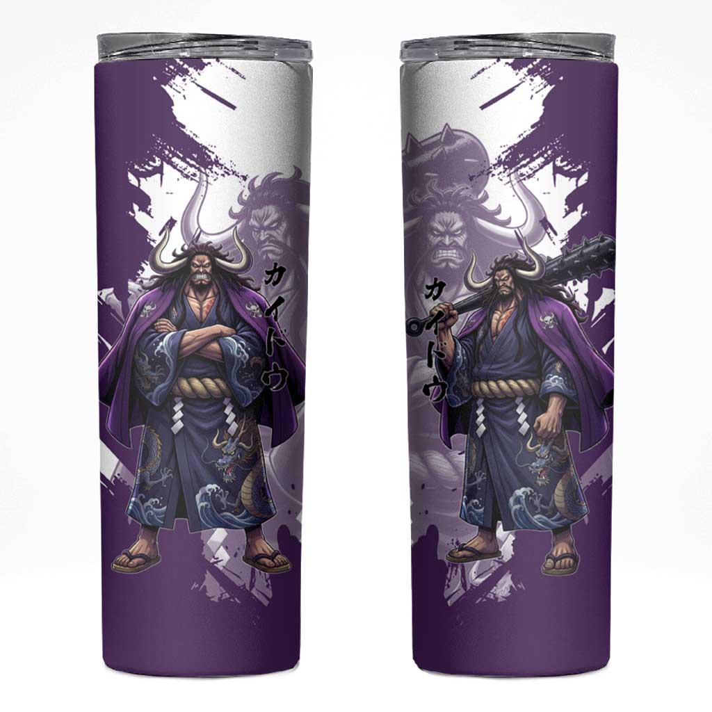 Kaido Anime Skinny Tumbler One Piece Oni Warlord Graphic