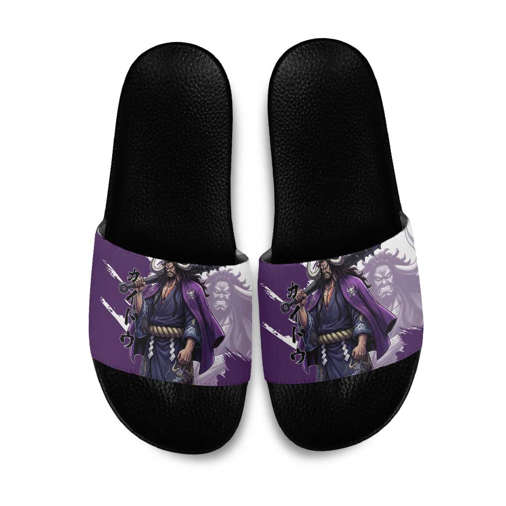 Kaido Anime Slide Sandals One Piece Oni Warlord Graphic