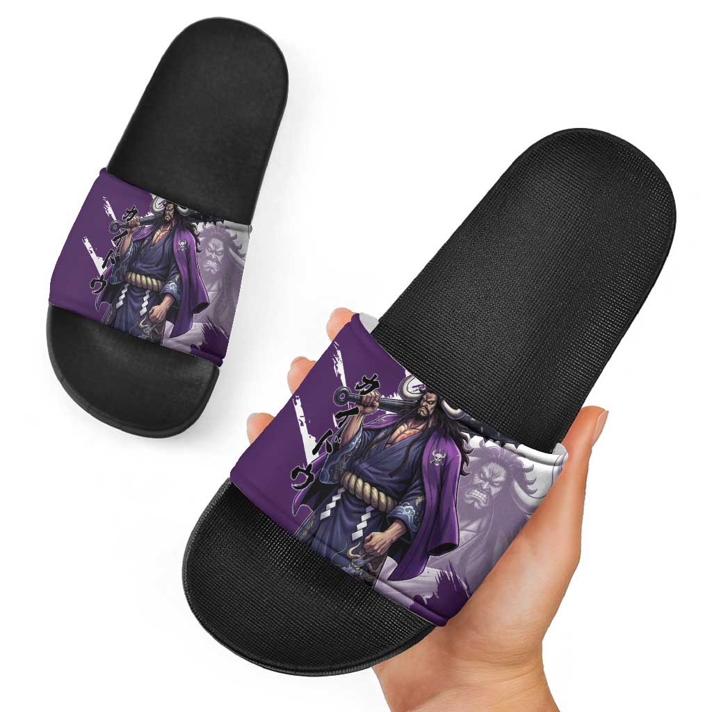 Kaido Anime Slide Sandals One Piece Oni Warlord Graphic