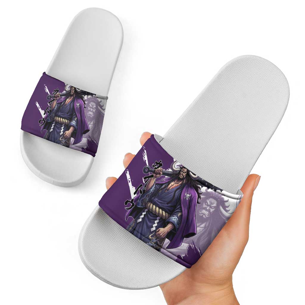 Kaido Anime Slide Sandals One Piece Oni Warlord Graphic