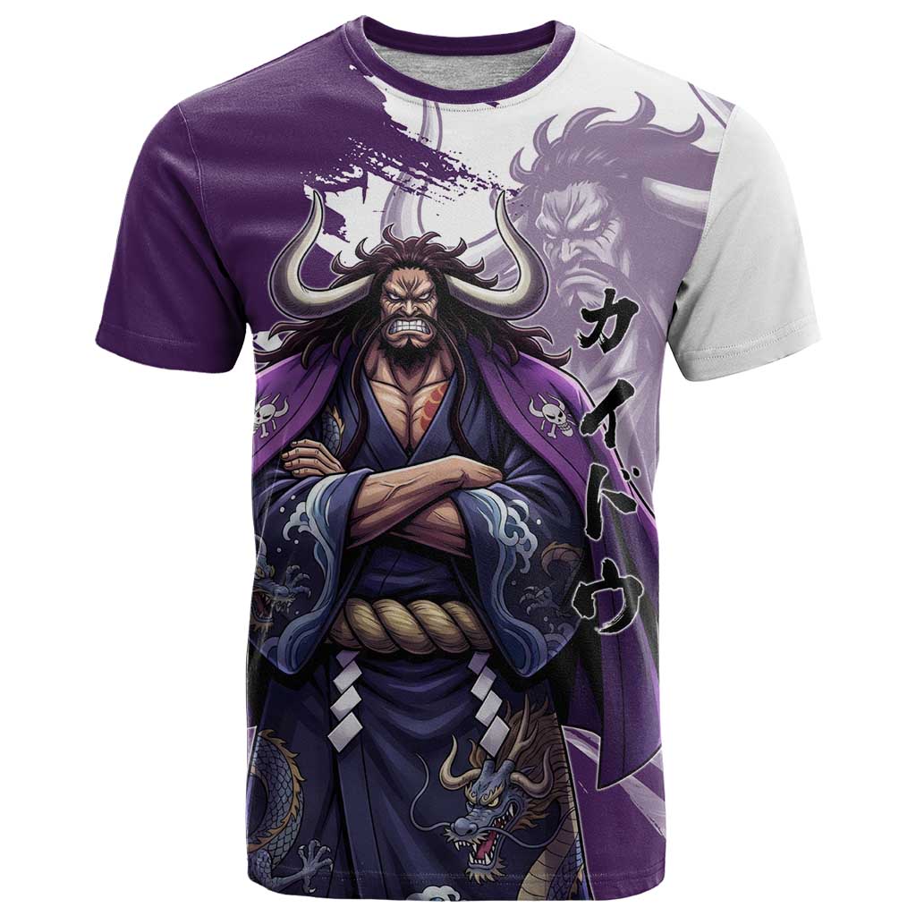 Kaido Anime T Shirt One Piece Oni Warlord Graphic