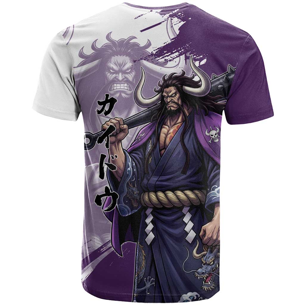 Kaido Anime T Shirt One Piece Oni Warlord Graphic