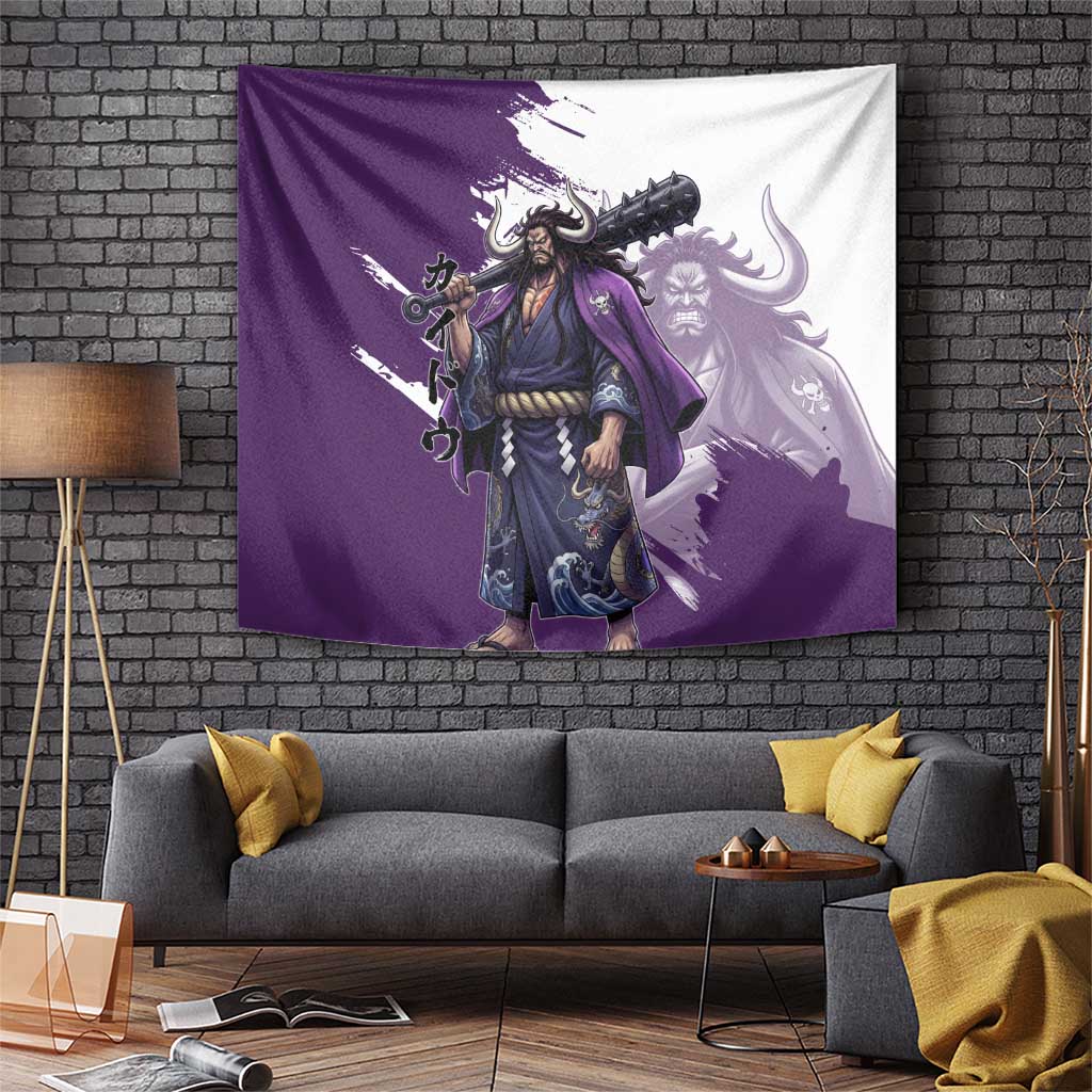 Kaido Anime Tapestry One Piece Oni Warlord Graphic