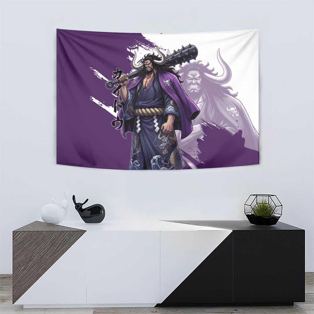 Kaido Anime Tapestry One Piece Oni Warlord Graphic