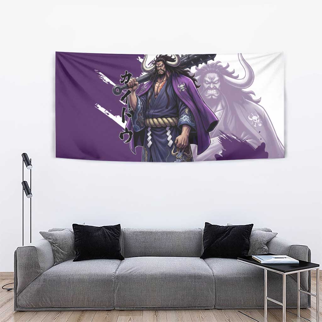 Kaido Anime Tapestry One Piece Oni Warlord Graphic