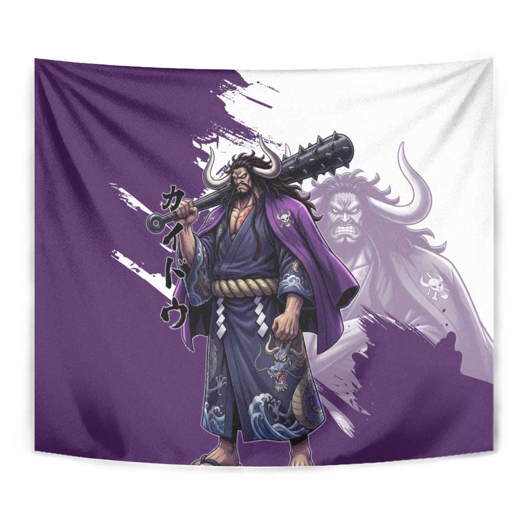 Kaido Anime Tapestry One Piece Oni Warlord Graphic