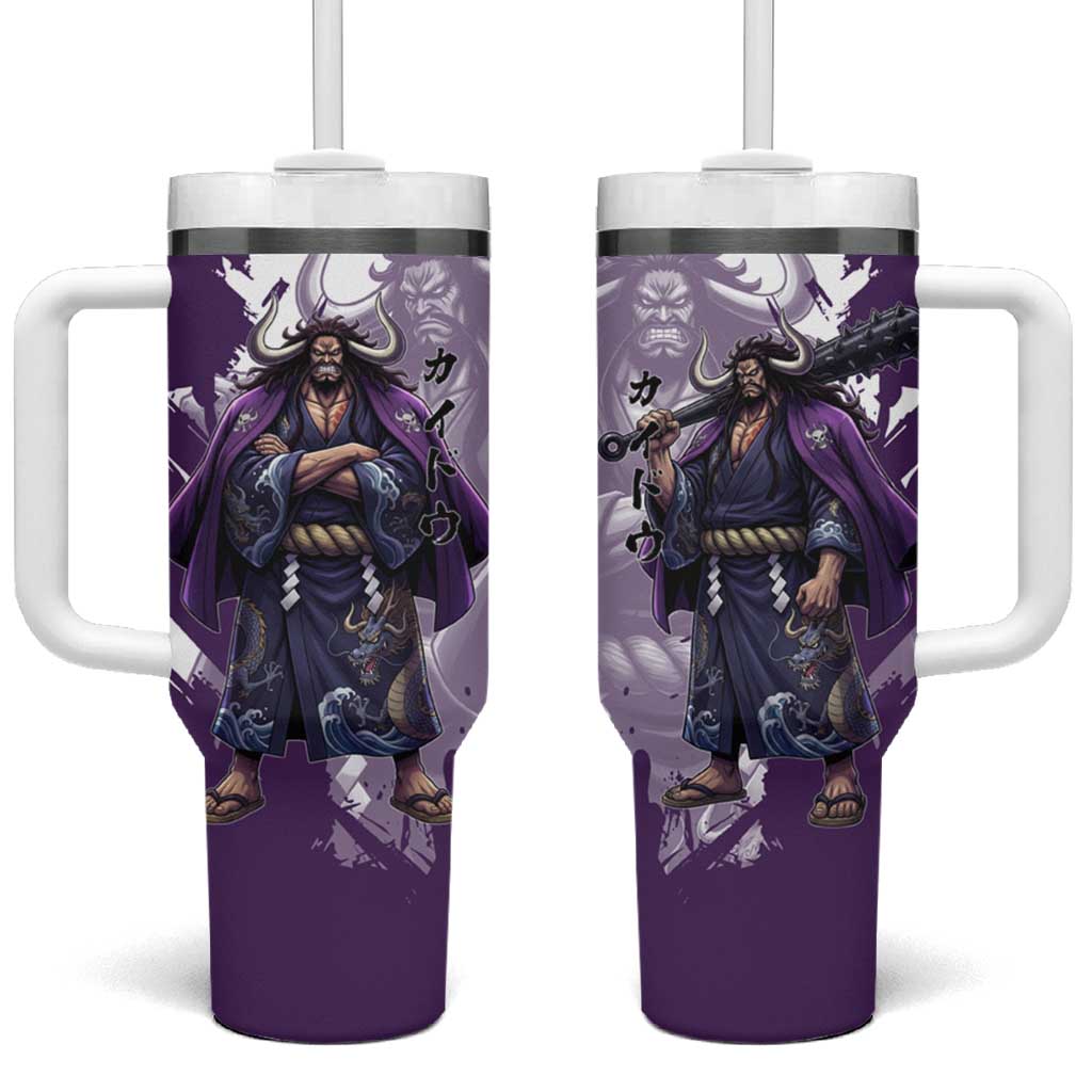 Kaido Anime Tumbler With Handle One Piece Oni Warlord Graphic