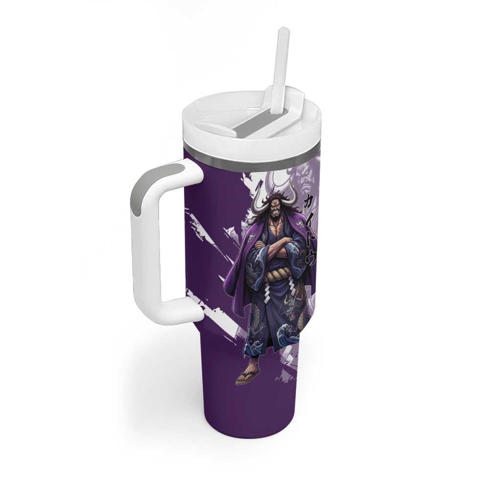 Kaido Anime Tumbler With Handle One Piece Oni Warlord Graphic