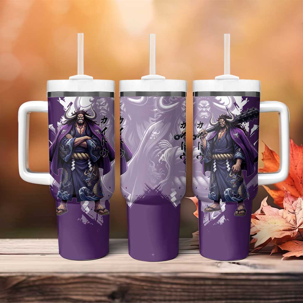 Kaido Anime Tumbler With Handle One Piece Oni Warlord Graphic