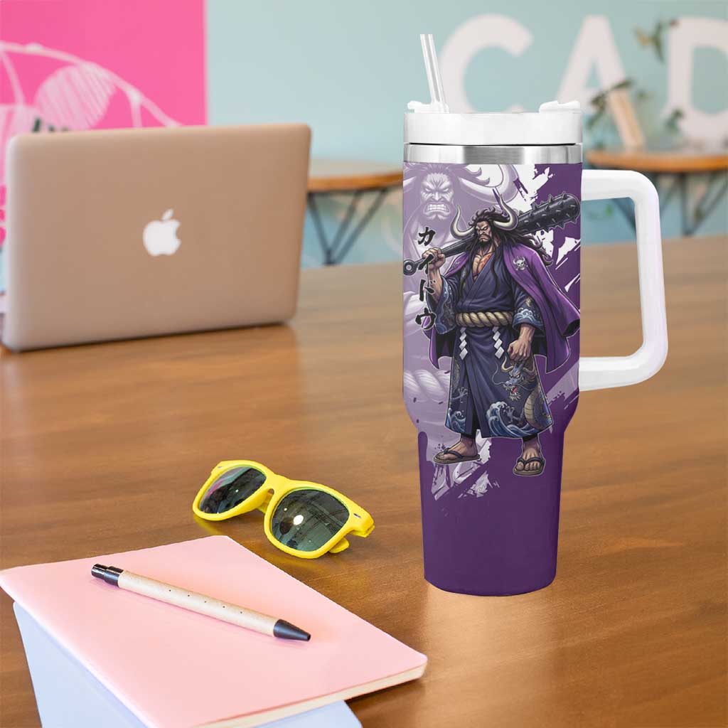 Kaido Anime Tumbler With Handle One Piece Oni Warlord Graphic