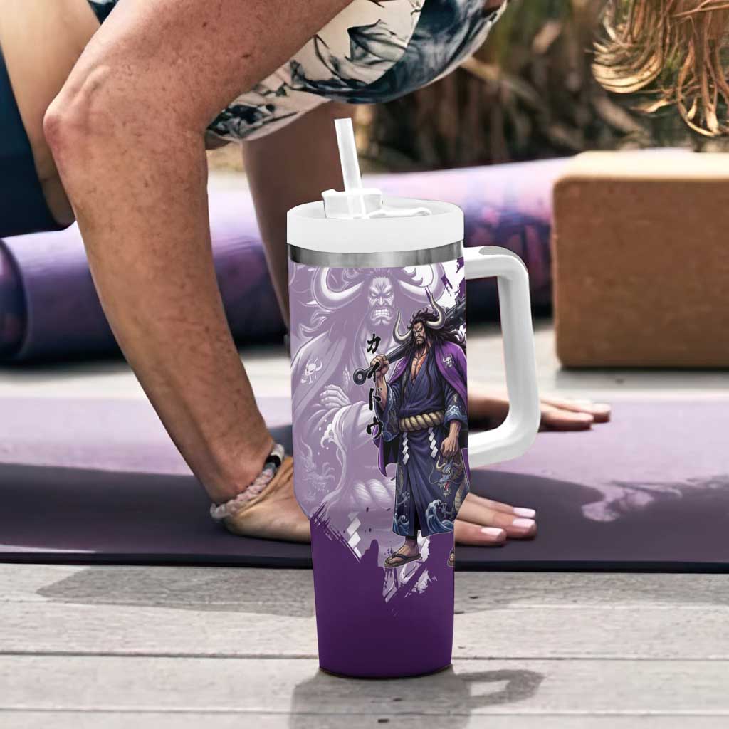 Kaido Anime Tumbler With Handle One Piece Oni Warlord Graphic