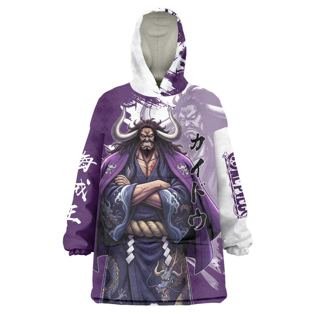 Kaido Anime Wearable Blanket Hoodie One Piece Oni Warlord Graphic