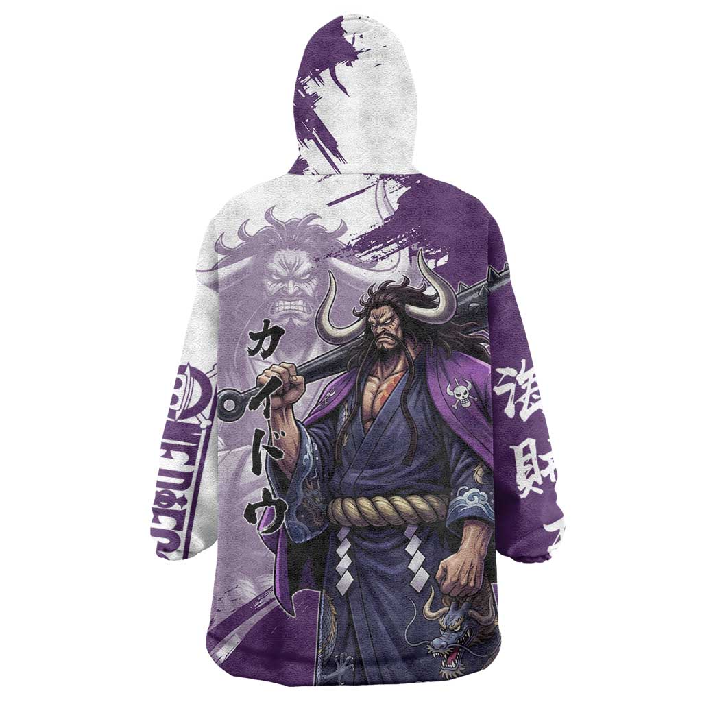 Kaido Anime Wearable Blanket Hoodie One Piece Oni Warlord Graphic