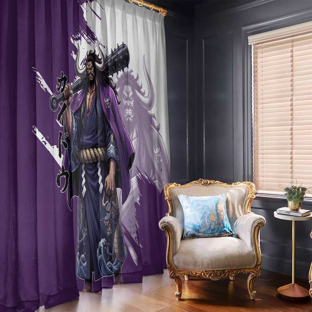 Kaido Anime Window Curtain One Piece Oni Warlord Graphic