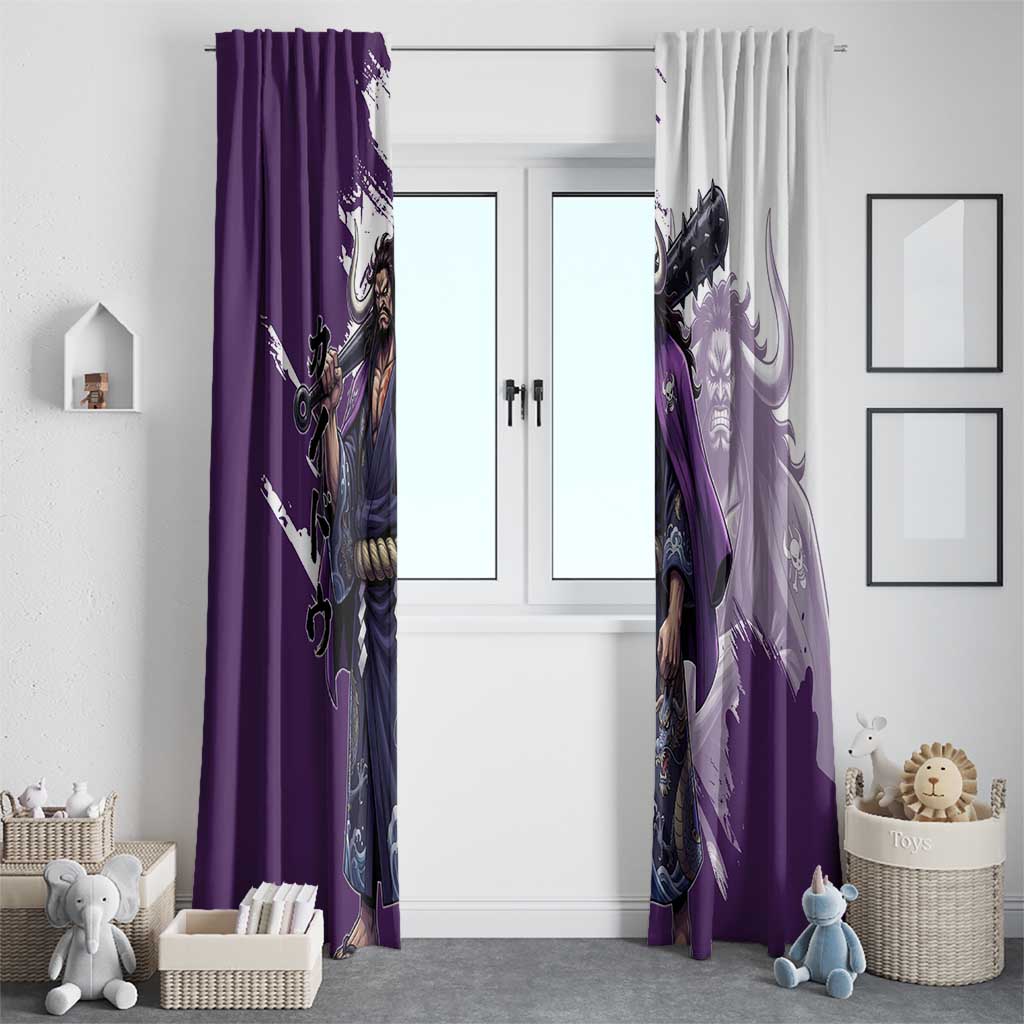 Kaido Anime Window Curtain One Piece Oni Warlord Graphic
