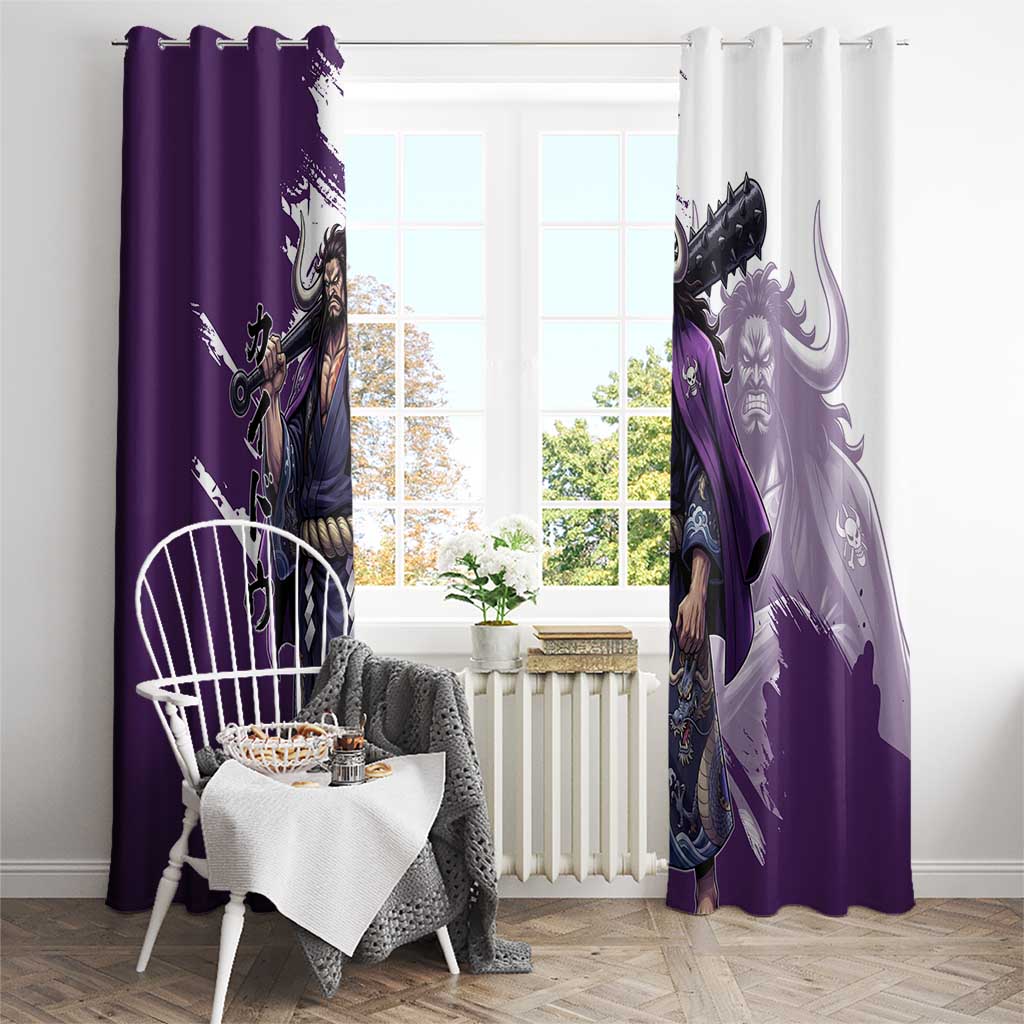 Kaido Anime Window Curtain One Piece Oni Warlord Graphic