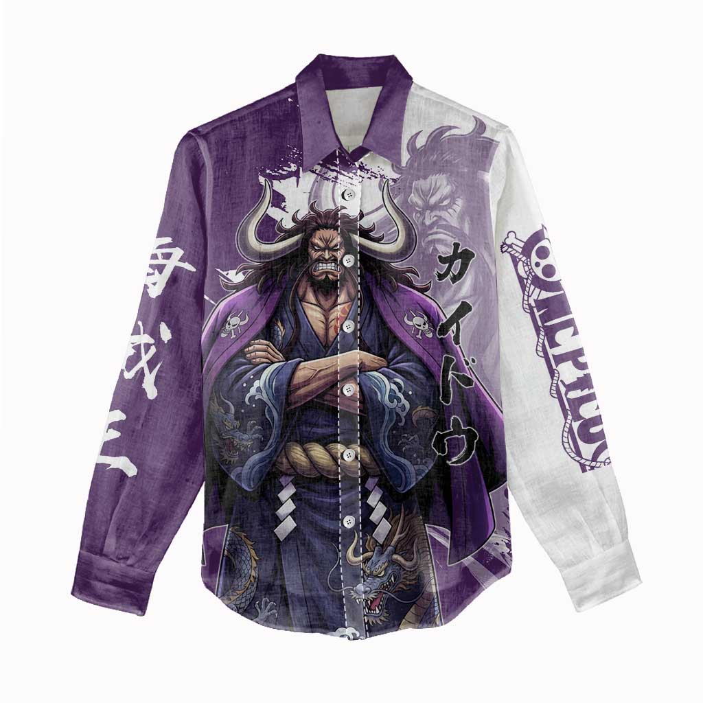 Kaido Anime Women Casual Shirt One Piece Oni Warlord Graphic