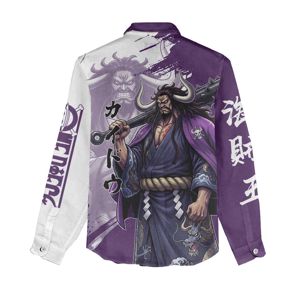 Kaido Anime Women Casual Shirt One Piece Oni Warlord Graphic