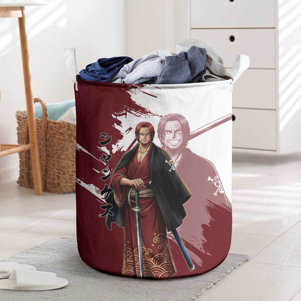 One Piece Shanks Red Hair Laundry Basket Japanese Anime Graphic