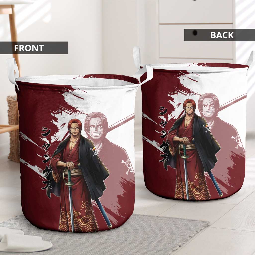 One Piece Shanks Red Hair Laundry Basket Japanese Anime Graphic