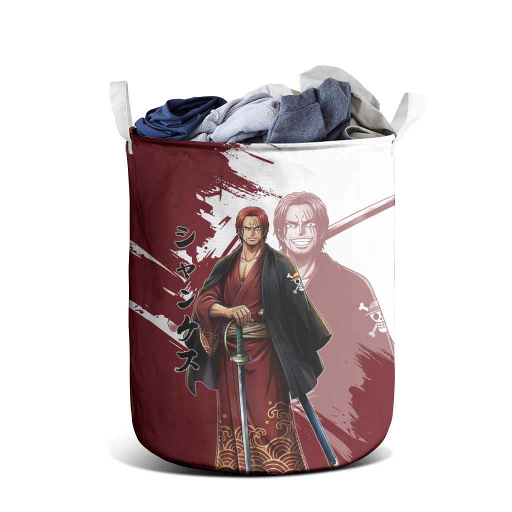 One Piece Shanks Red Hair Laundry Basket Japanese Anime Graphic
