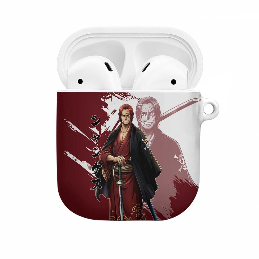 One Piece Shanks Red Hair AirPods Case Japanese Anime Graphic