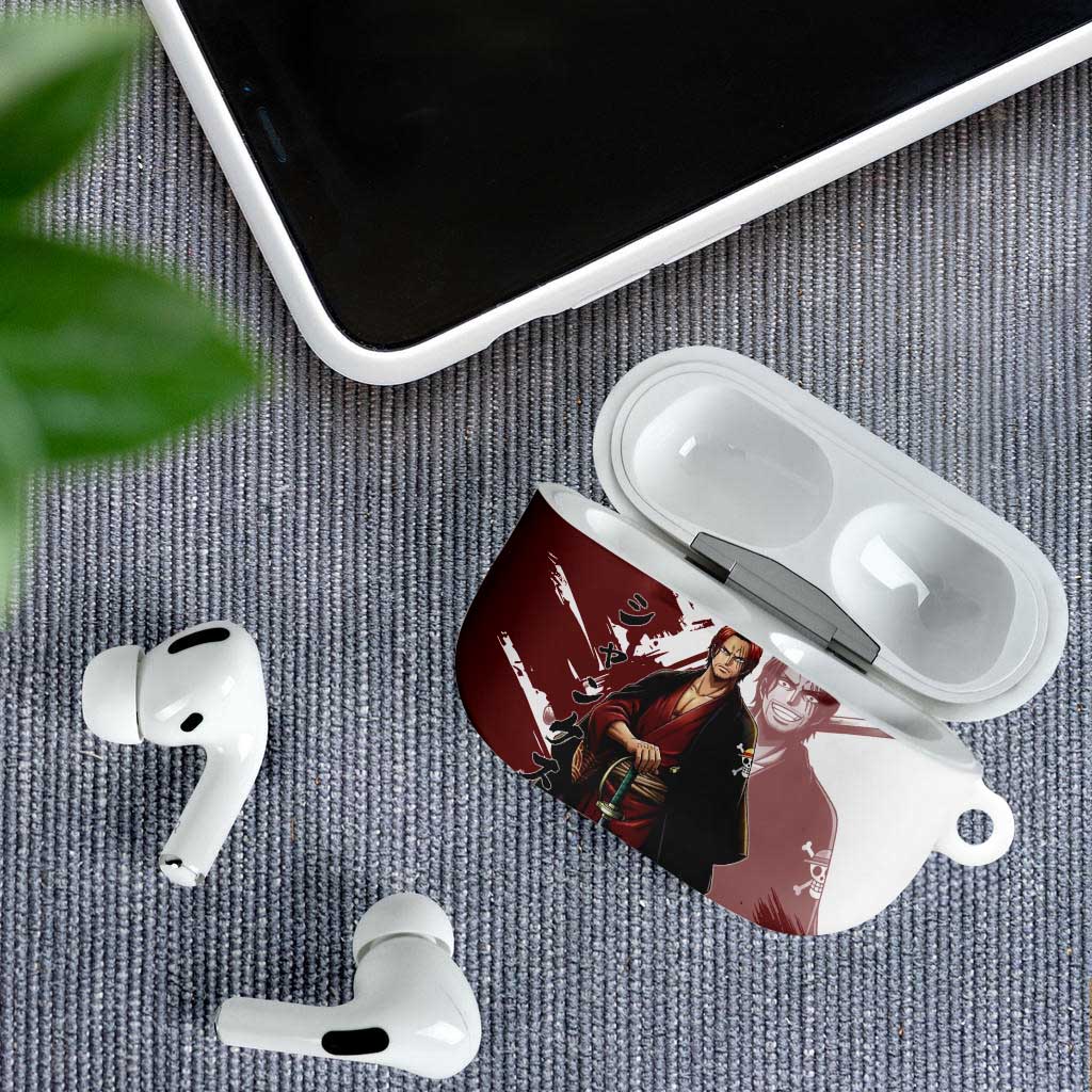 One Piece Shanks Red Hair AirPods Case Japanese Anime Graphic