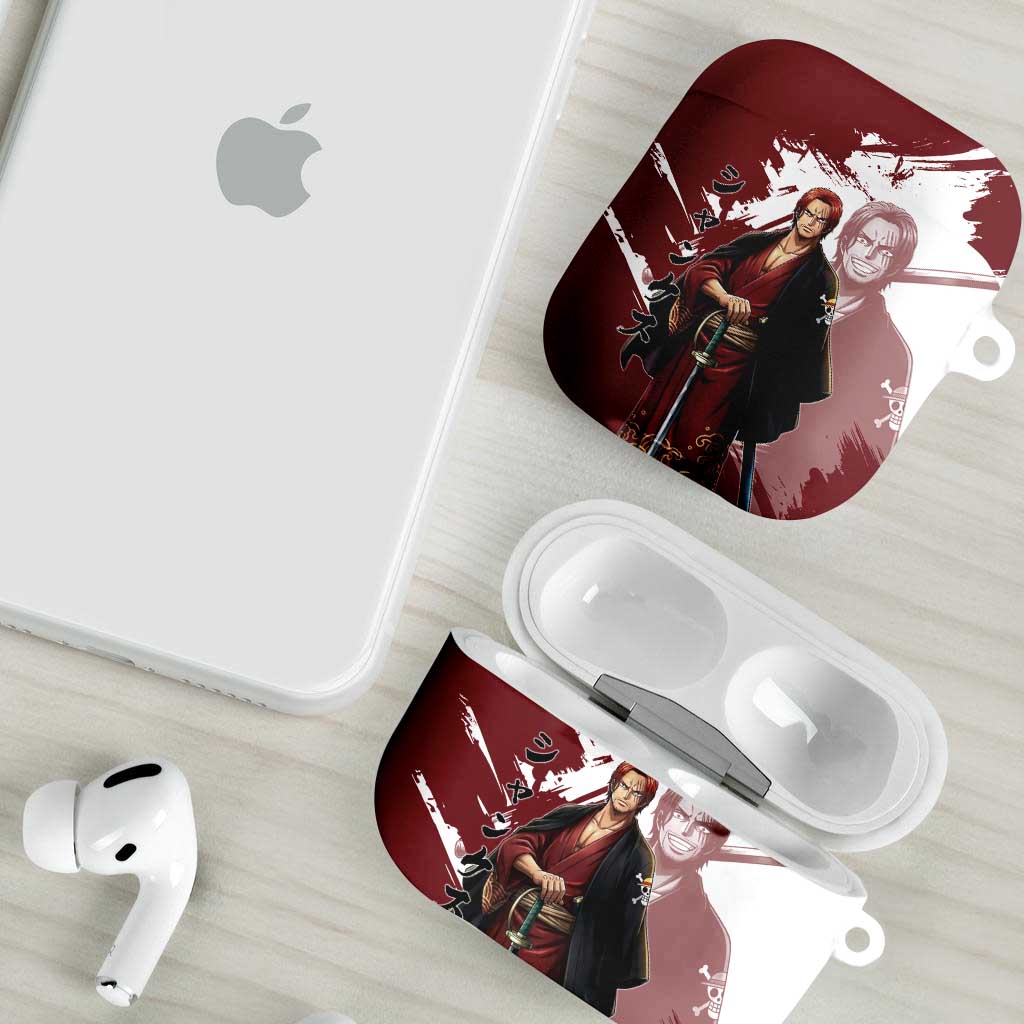 One Piece Shanks Red Hair AirPods Case Japanese Anime Graphic