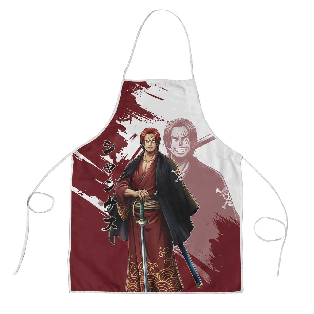 One Piece Shanks Red Hair Apron Japanese Anime Graphic