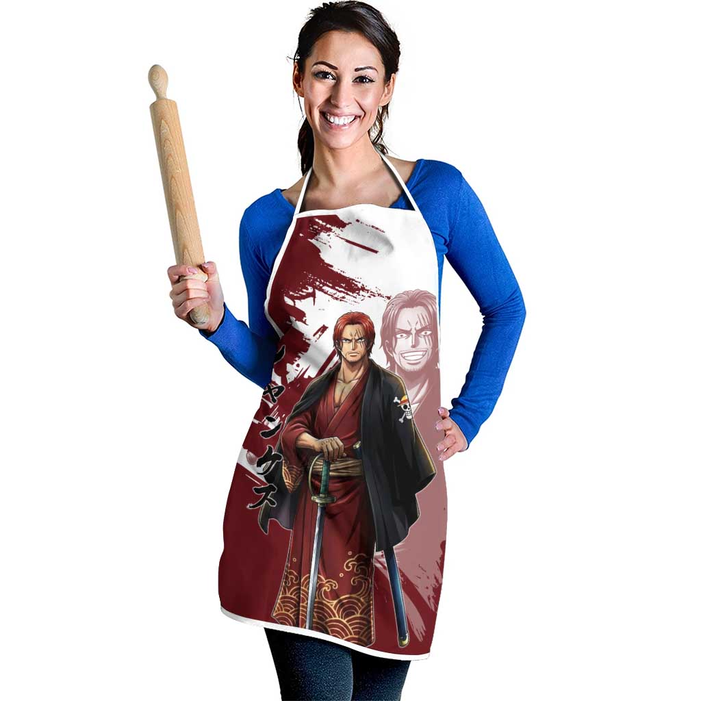 One Piece Shanks Red Hair Apron Japanese Anime Graphic
