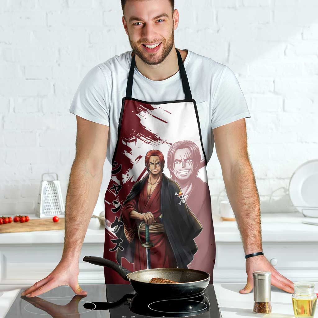 One Piece Shanks Red Hair Apron Japanese Anime Graphic