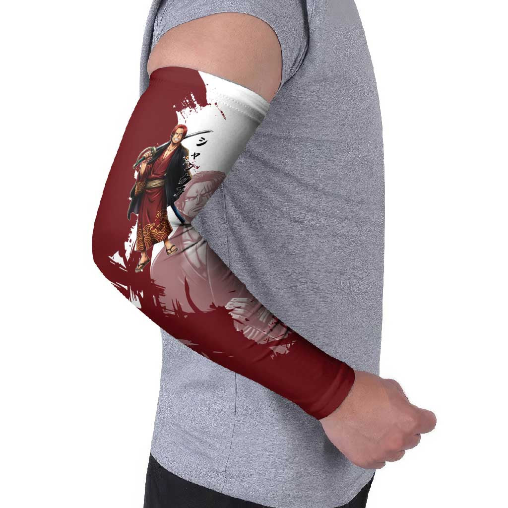One Piece Shanks Red Hair Arm Sleeves Japanese Anime Graphic