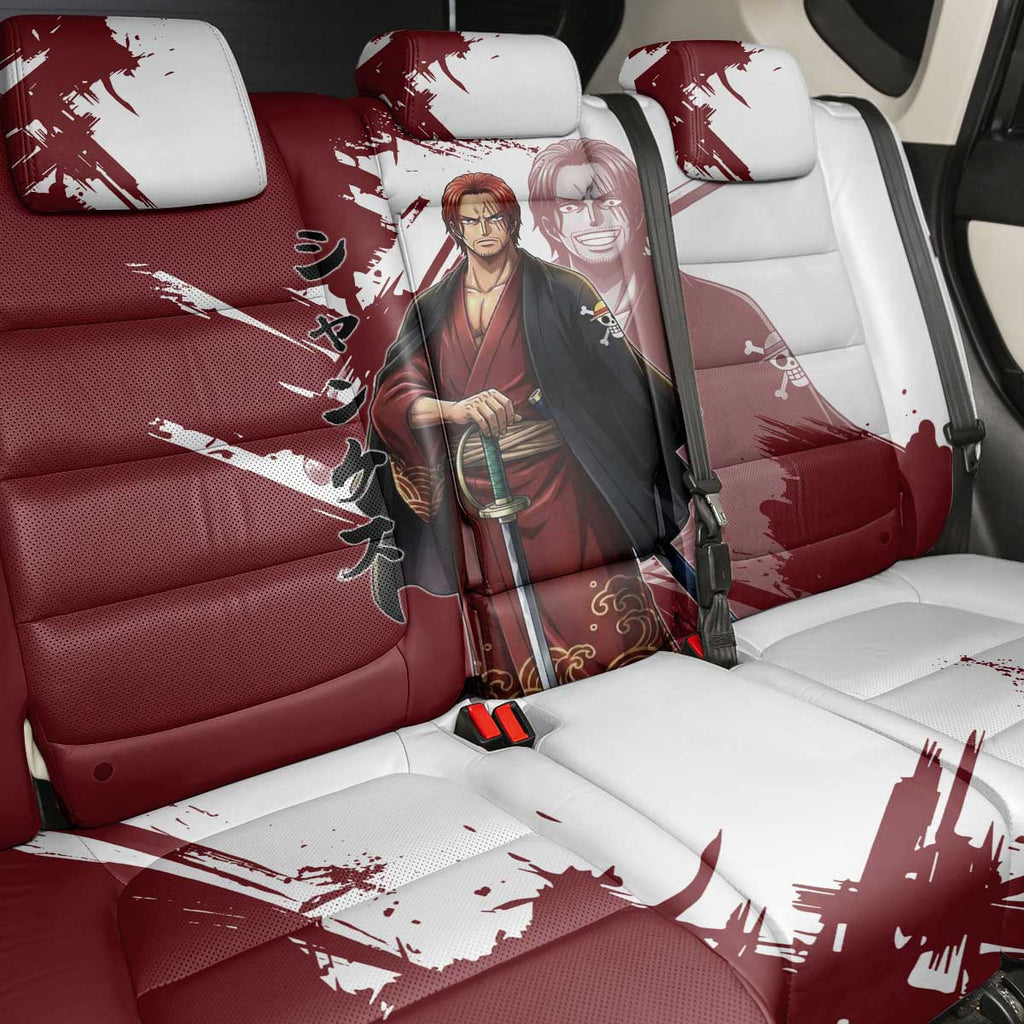 One Piece Shanks Red Hair Back Car Seat Cover Japanese Anime Graphic
