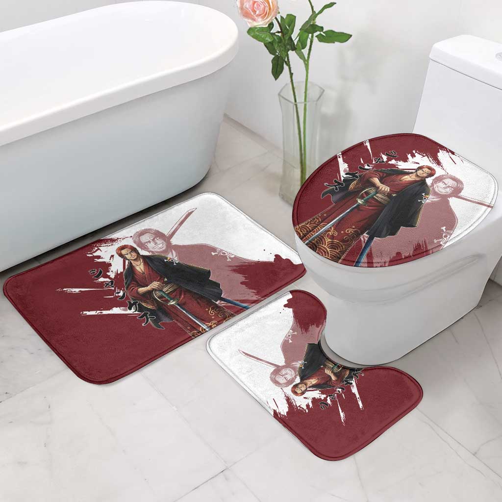 One Piece Shanks Red Hair Bathroom Set Japanese Anime Graphic